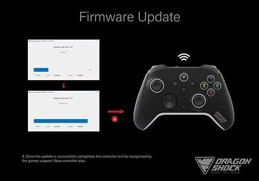Image showing how to update your DragonShock Aurora