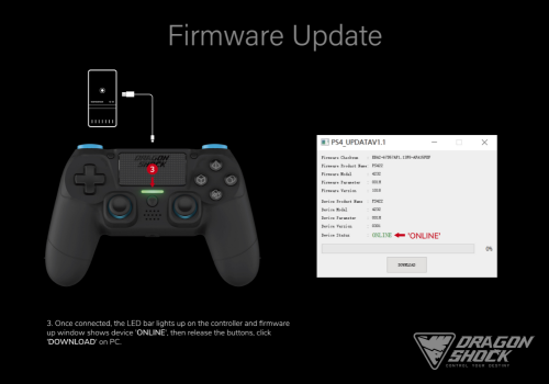 Image showing how to update your DragonShock Mizar