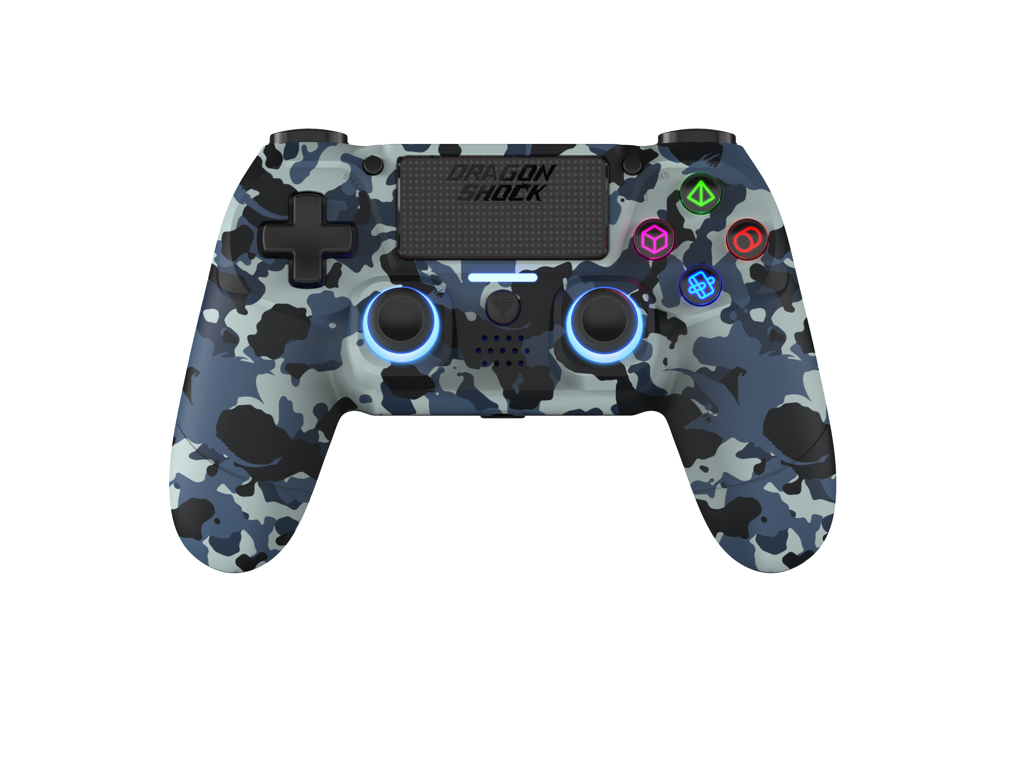 Picture showing the DragonShock Mizar blue camo from the front