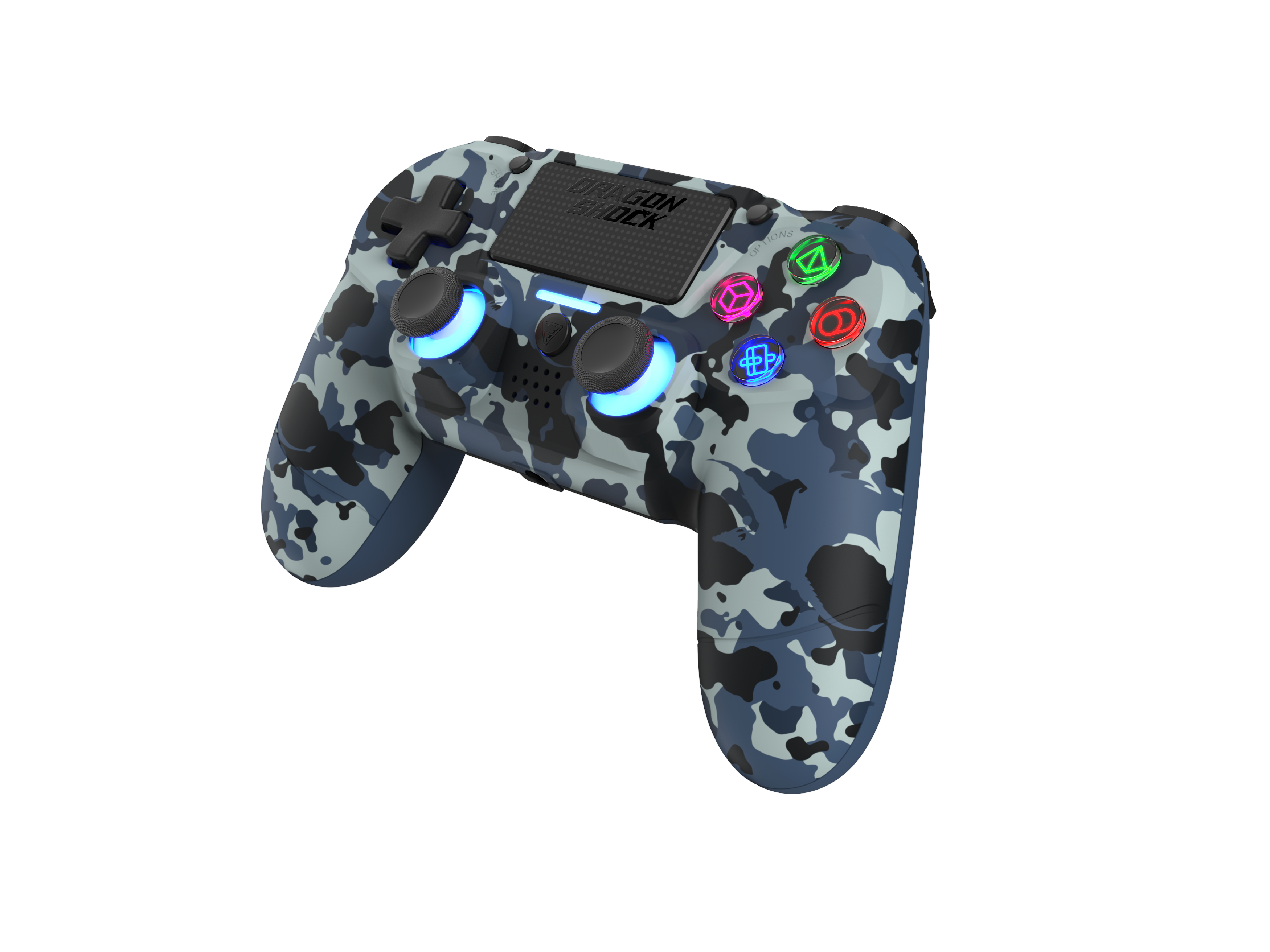 Picture showing the DragonShock Mizar blue camo from the front side