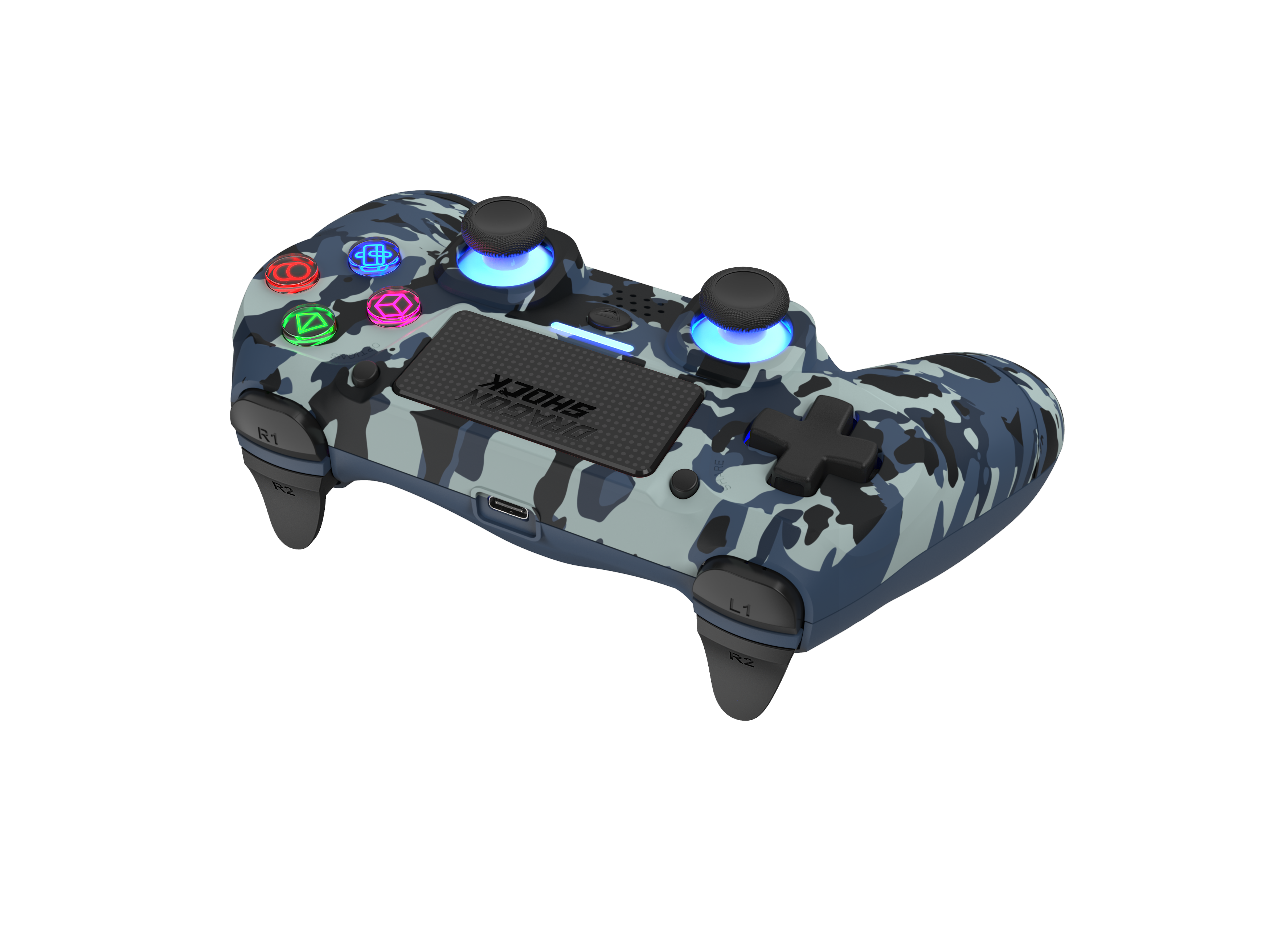 Picture showing the DragonShock Mizar blue camo from the top