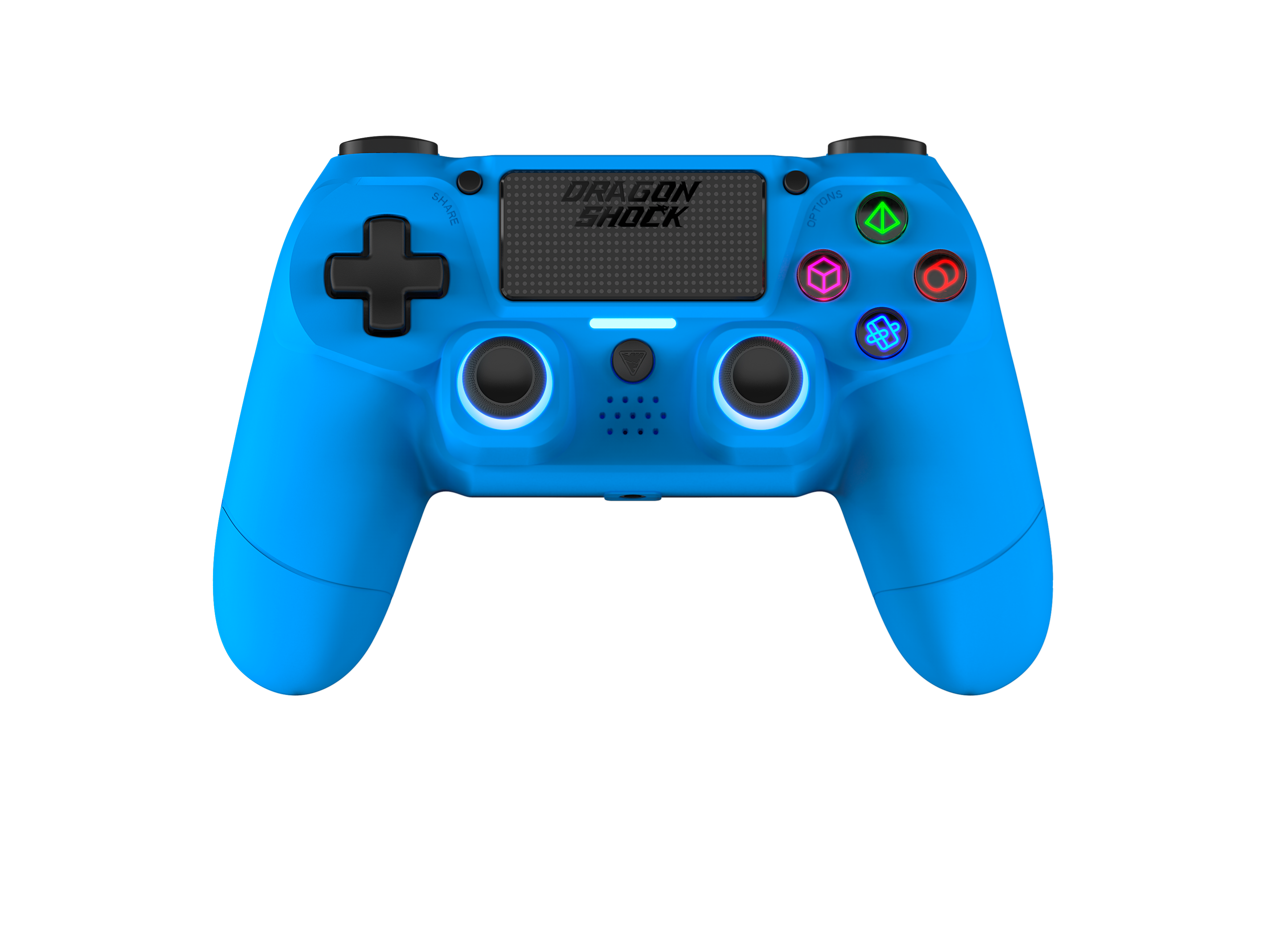 Picture showing the DragonShock Mizar blue from the front