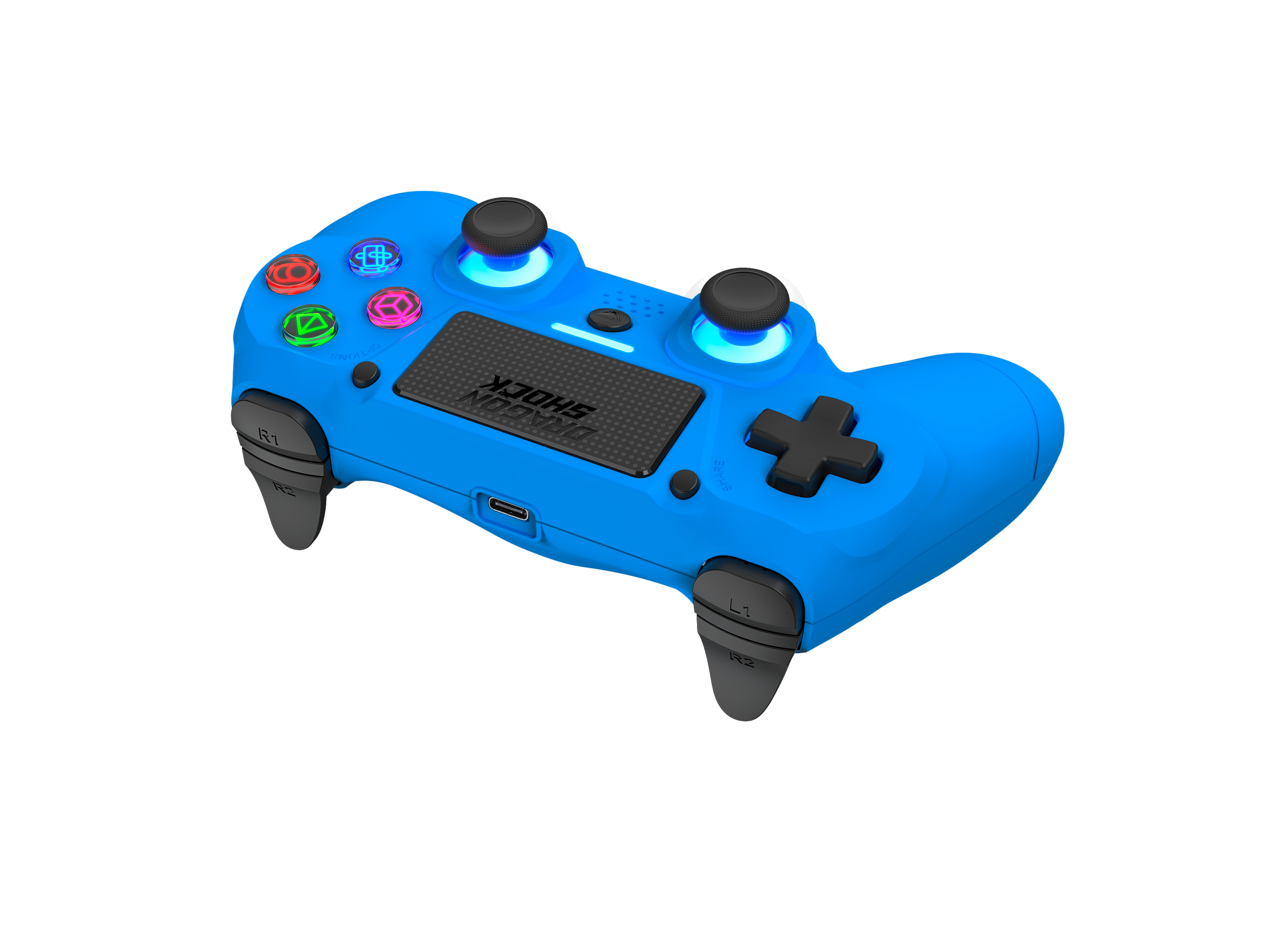 Picture showing the DragonShock Mizar blue from the top