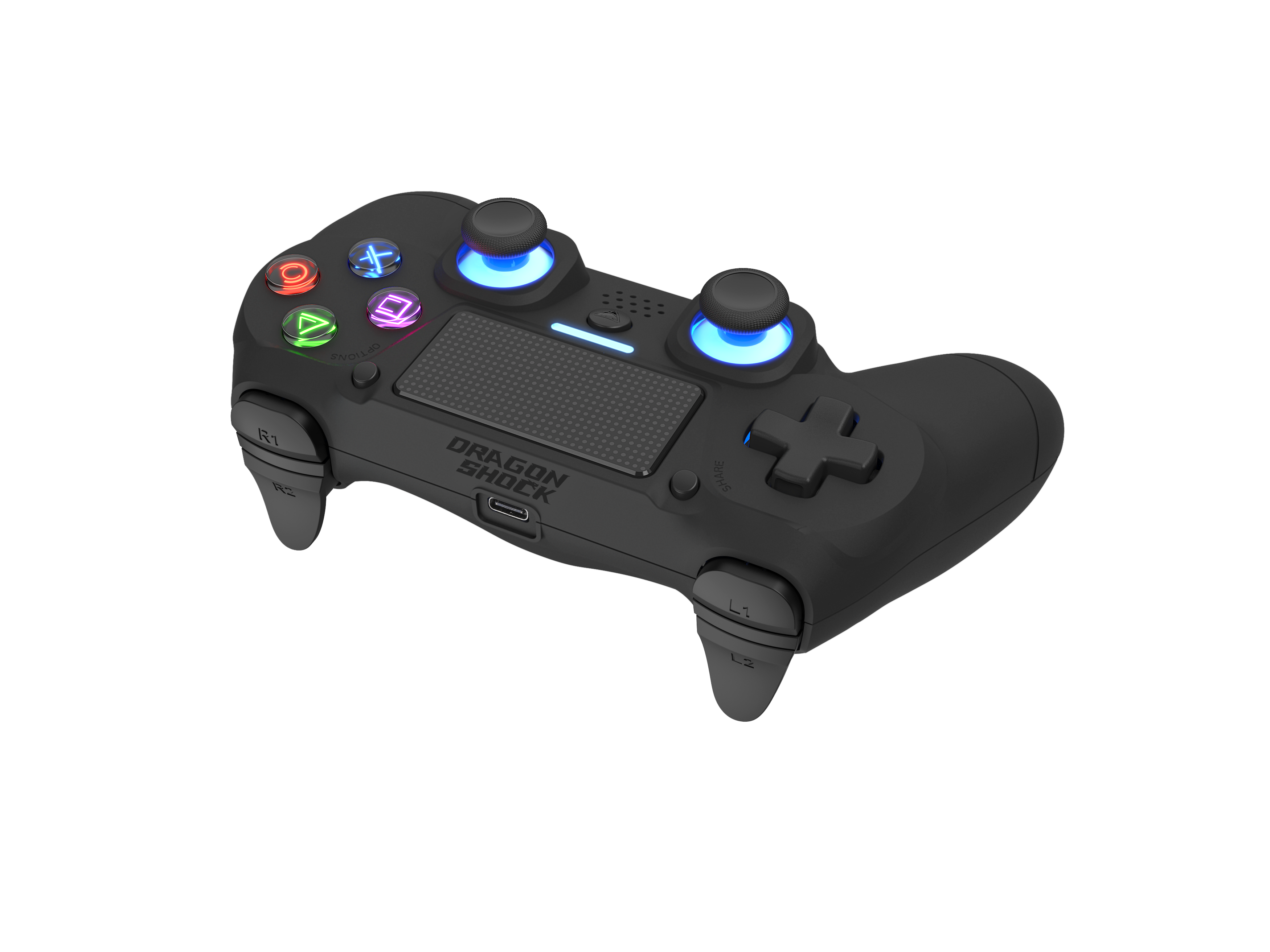 Picture showing the DragonShock Mizar + black from the top