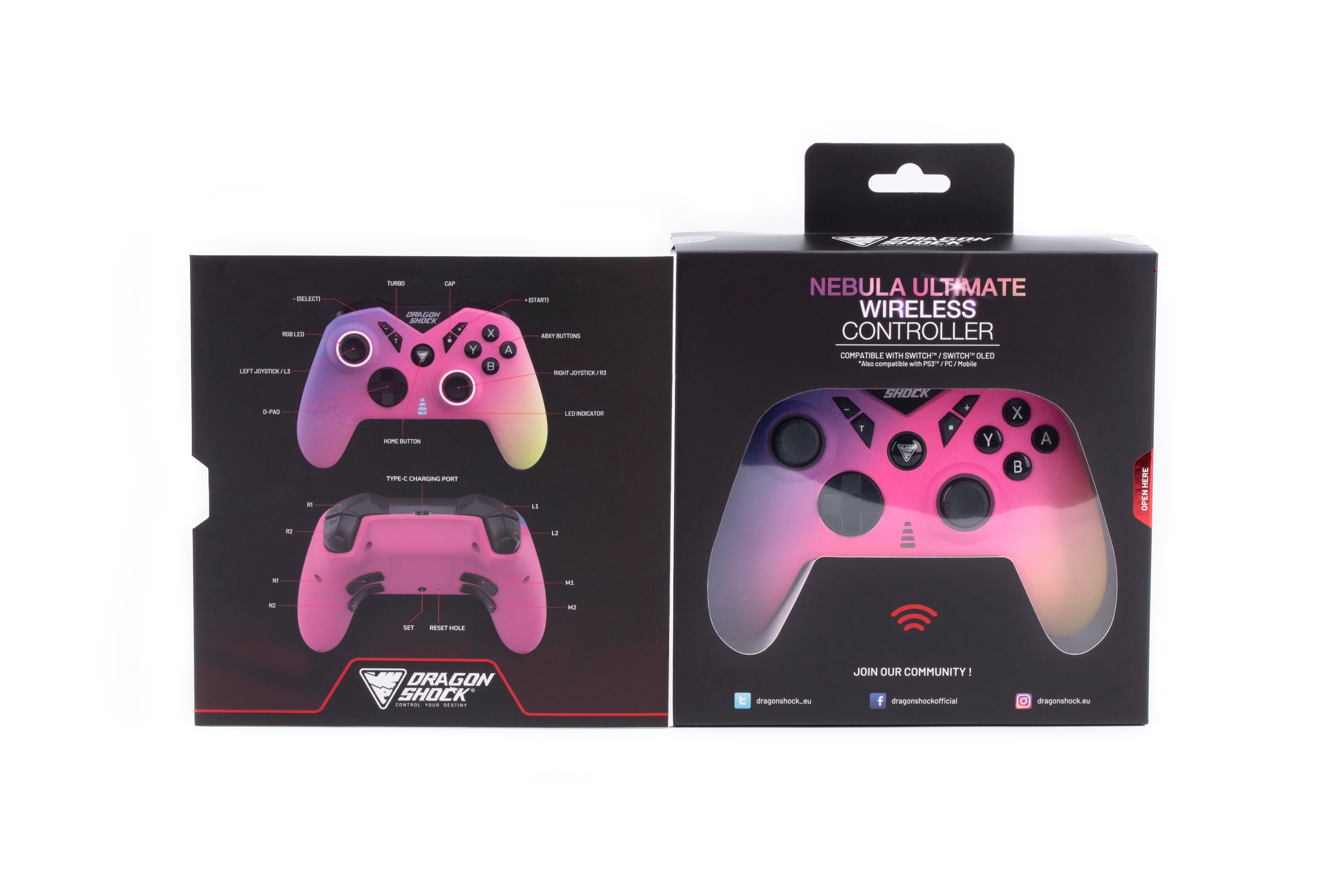 Picture showing the opened packaging of the DragonShock nebula ultimate candy from the front