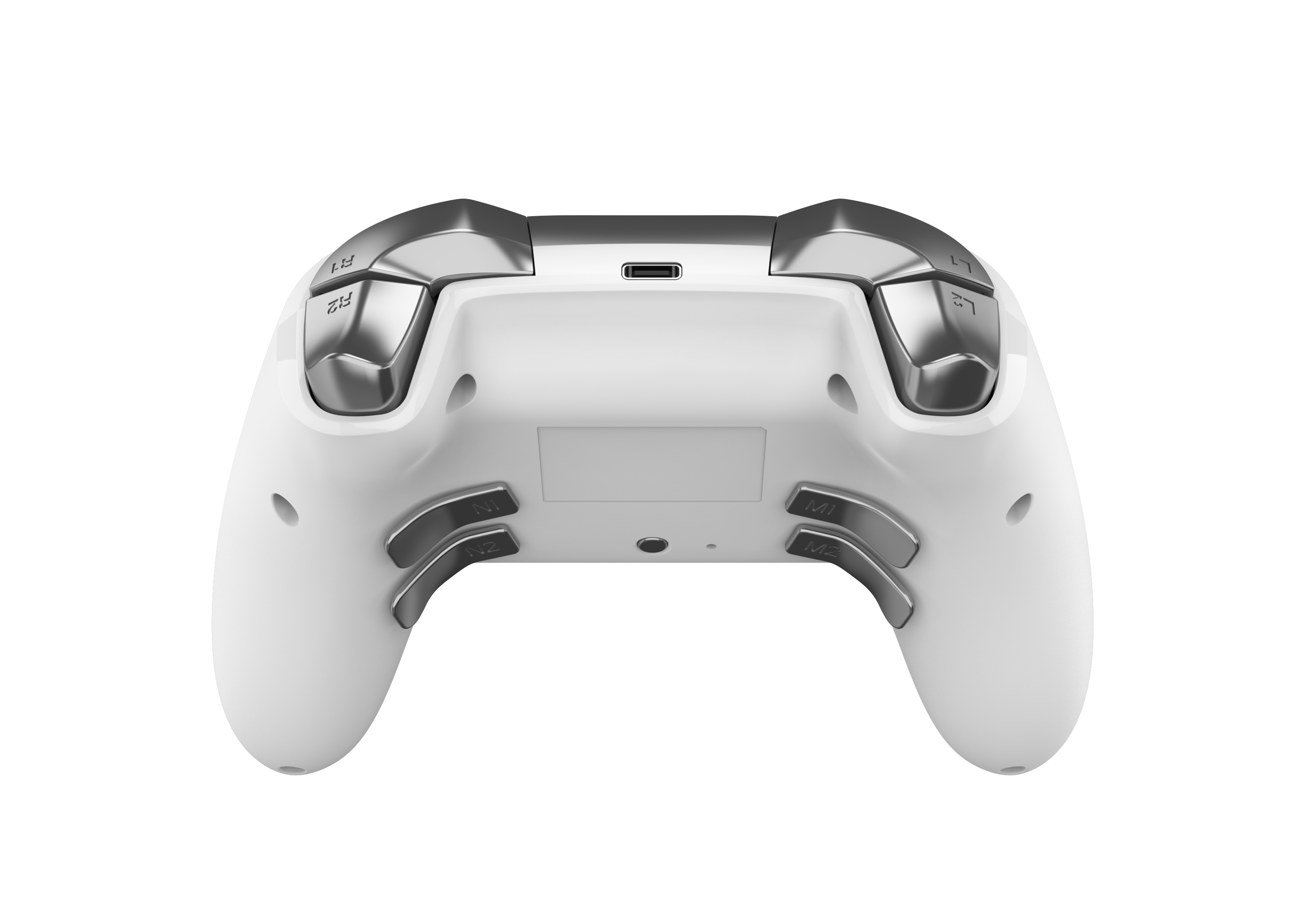 Picture showing the DragonShock Nebula pro white from the back