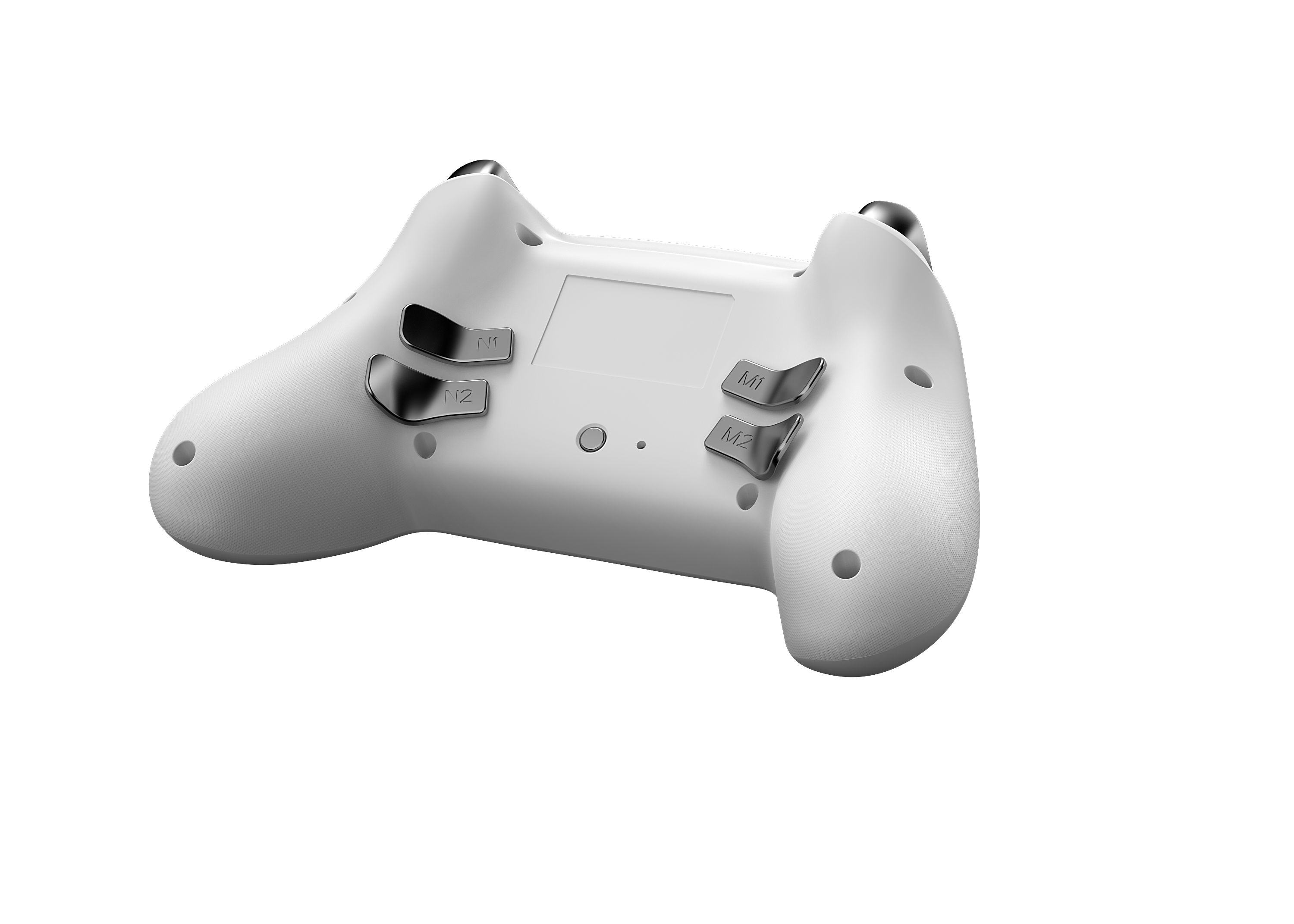 Picture showing the DragonShock Nebula pro white from the back side