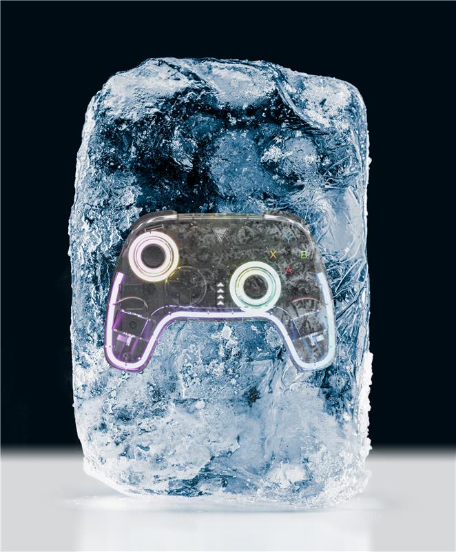 image showing a DragonShock orion glow trapped in a block of ice