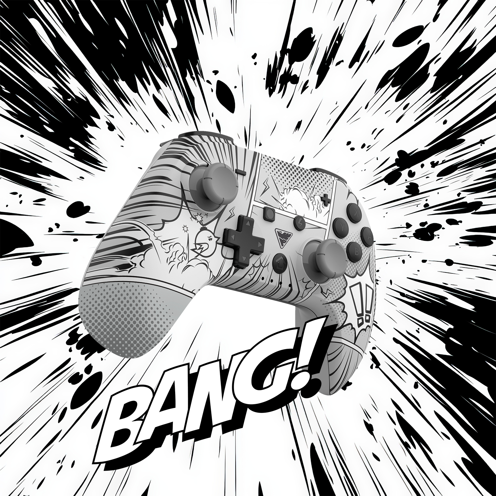 Image of a DragonShock Poptop Manga with a manga-style explosion in the background