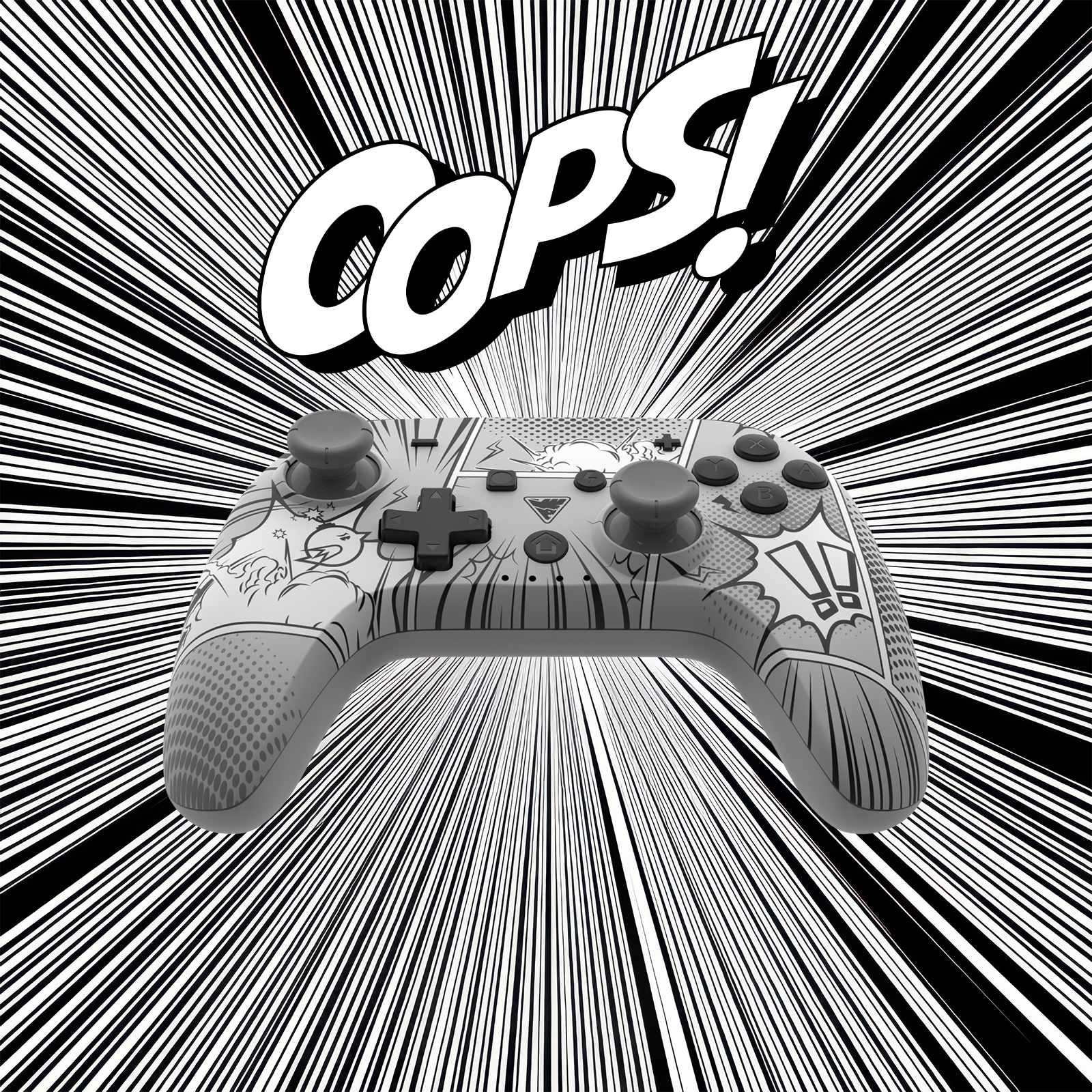 Image of a DragonShock Poptop Manga with a manga-style explosion in the background