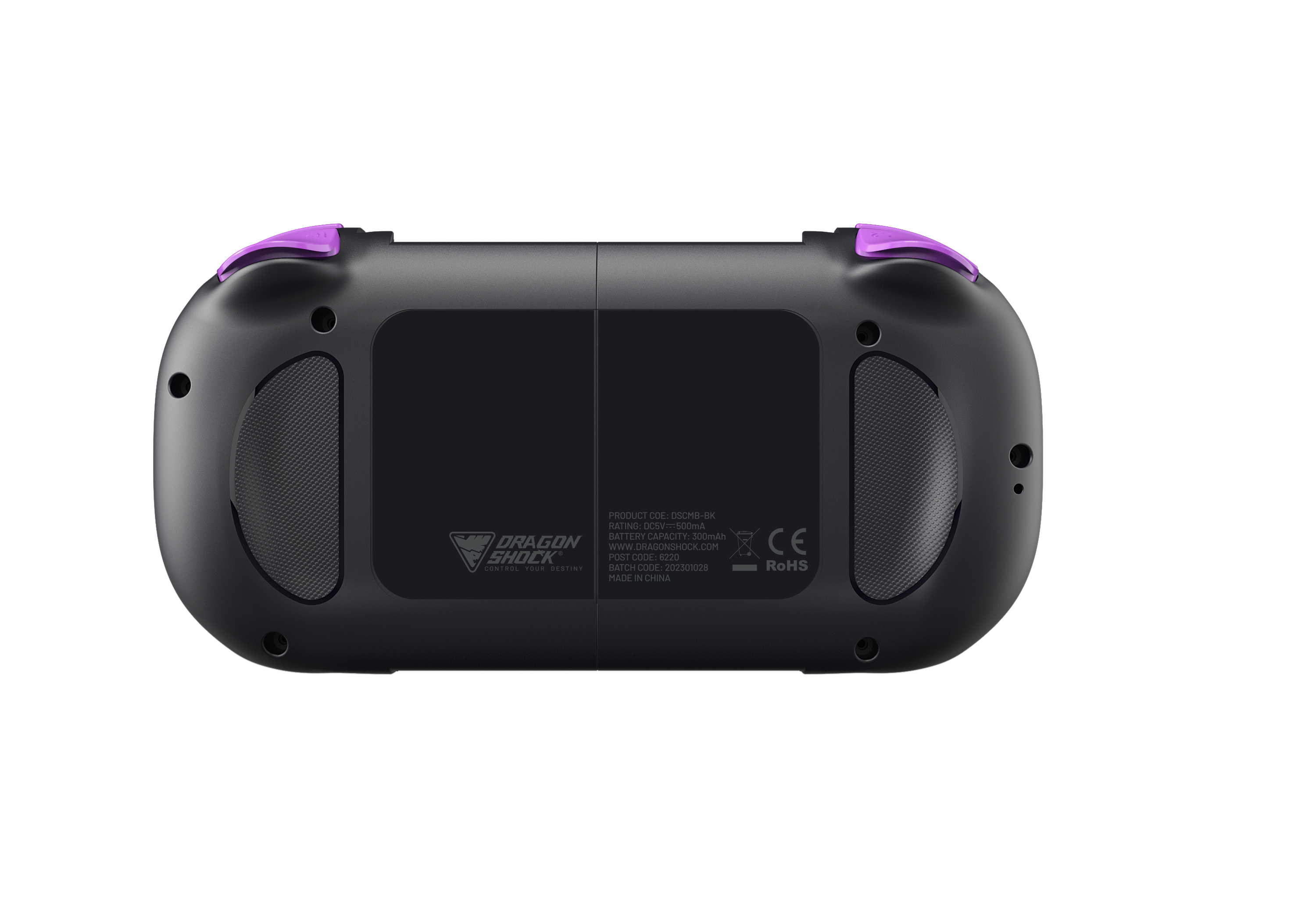 Picture showing the DragonShock photon from the back without phone