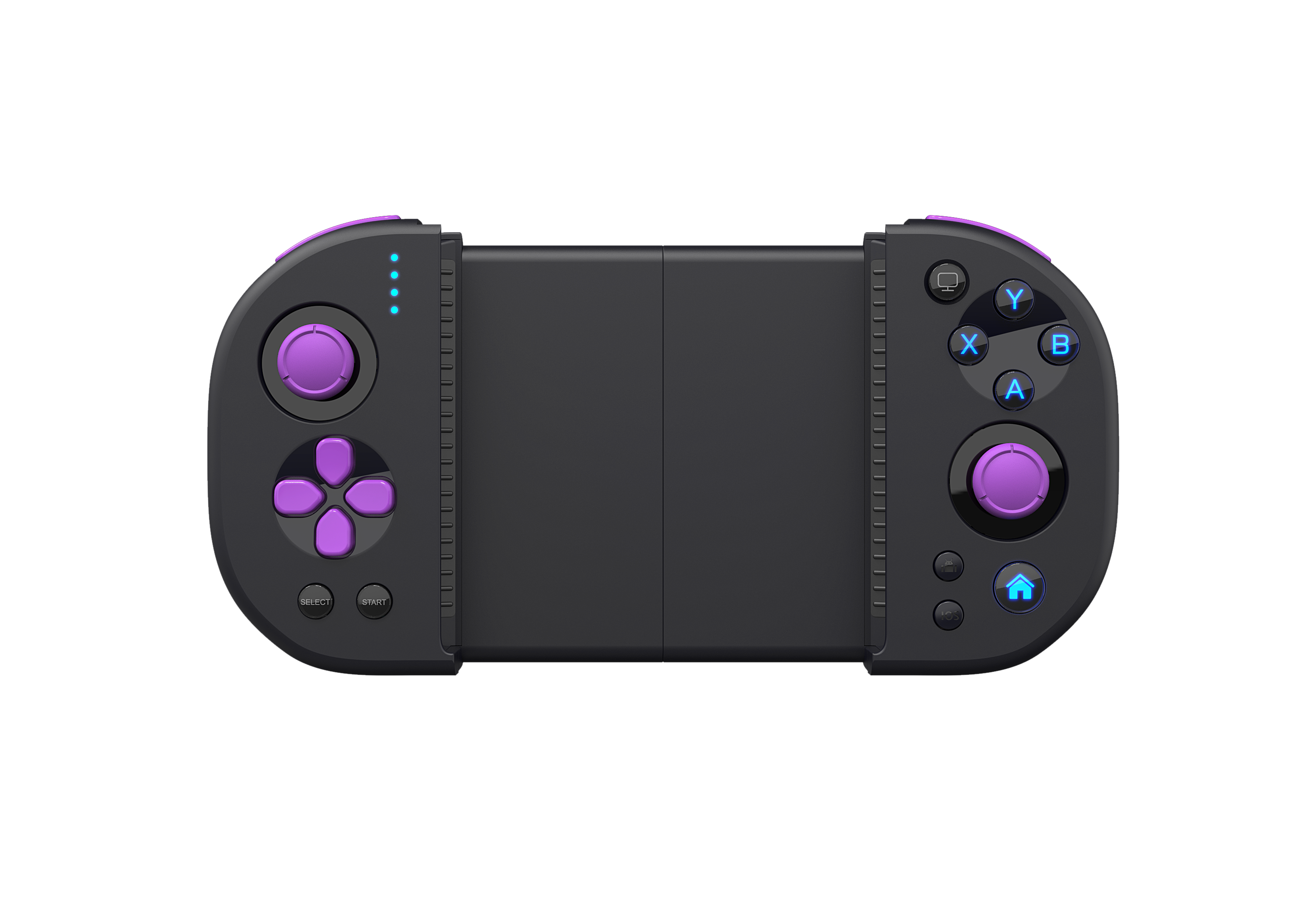 Picture showing the DragonShock photon from the front without phone
