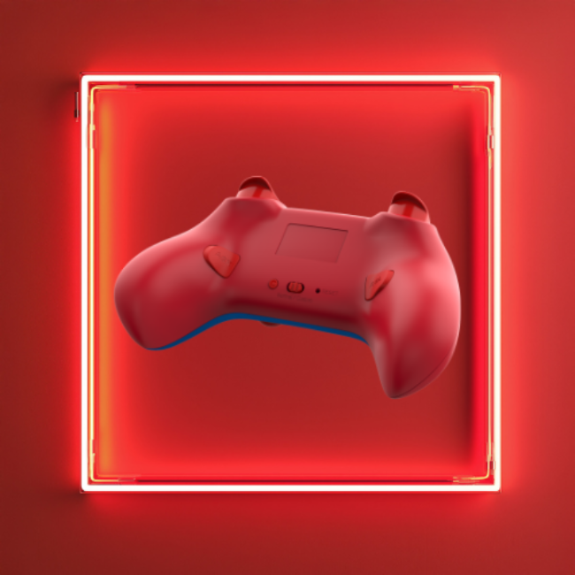 Image of a DragonShock PopTop M Universe on a red background with a light frame