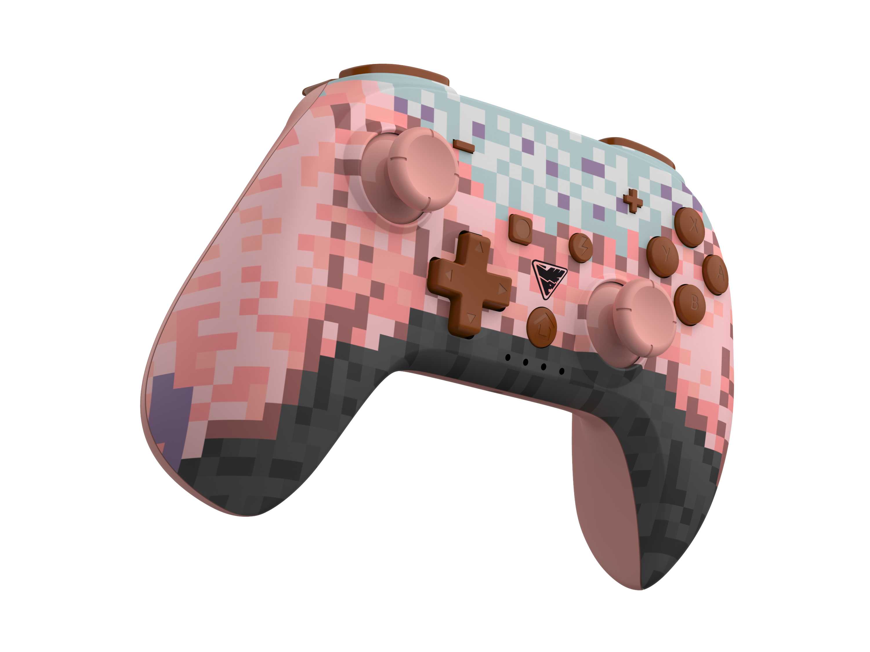 Picture showing the DragonShock PopTop pink cube from the front side left