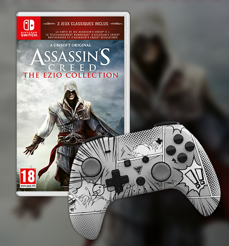 Image showing a bundle with the DragonShock PopTop Manga and the Assssin's creed the ezio collection