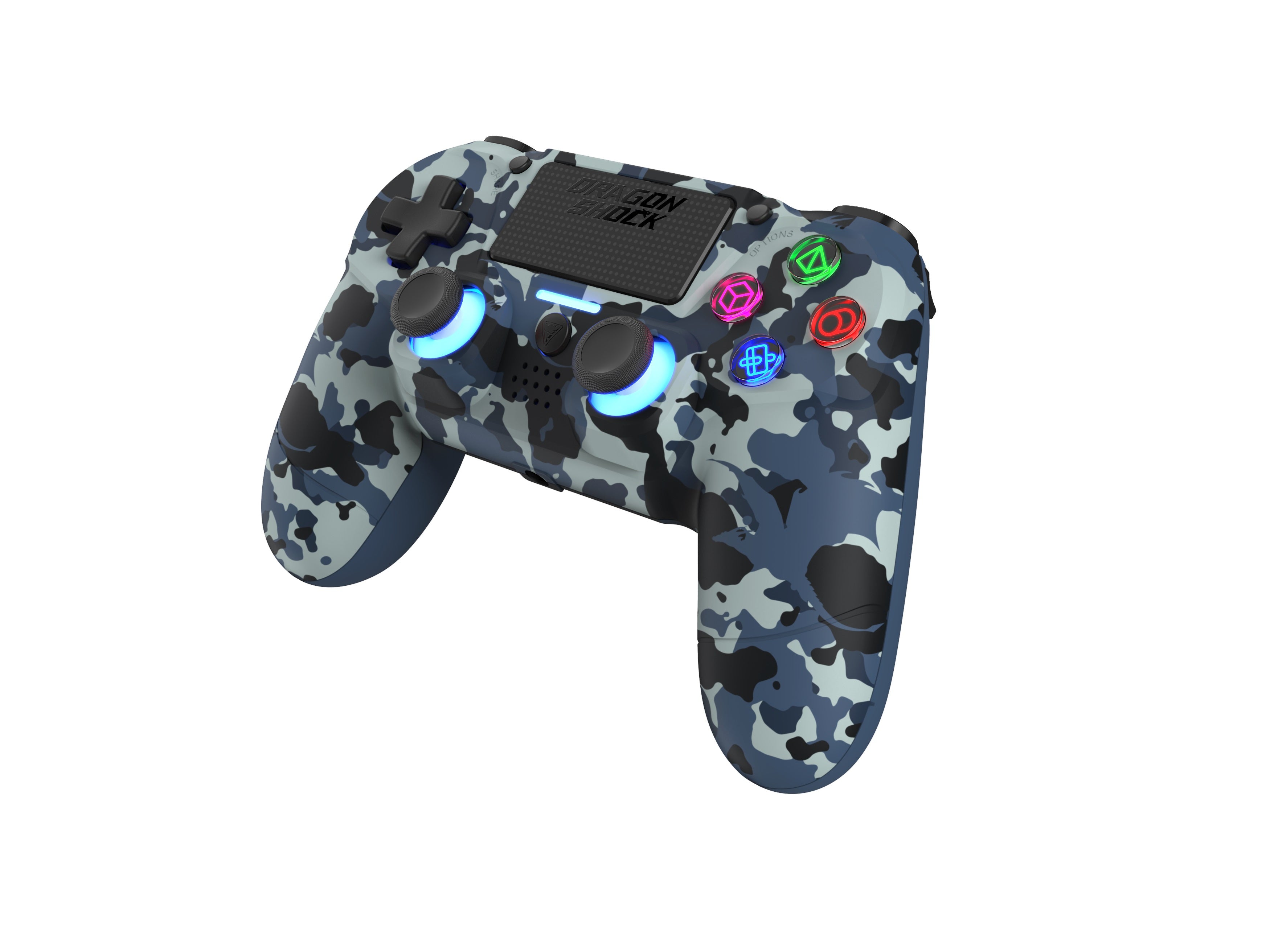 Picture showing the DragonShock Mizar Camo Blue from the front side