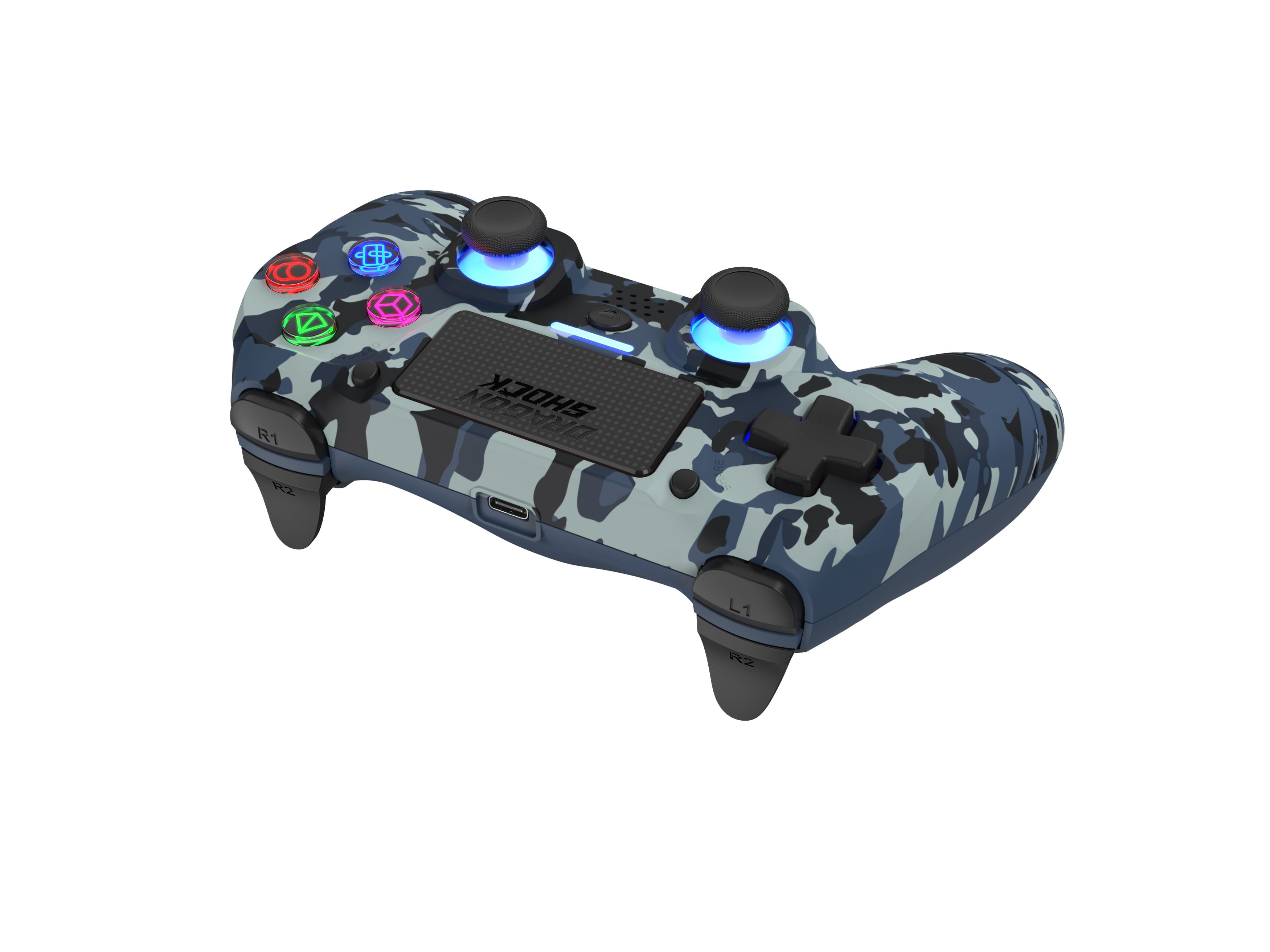 Picture showing the DragonShock Mizar Camo Blue from the Top