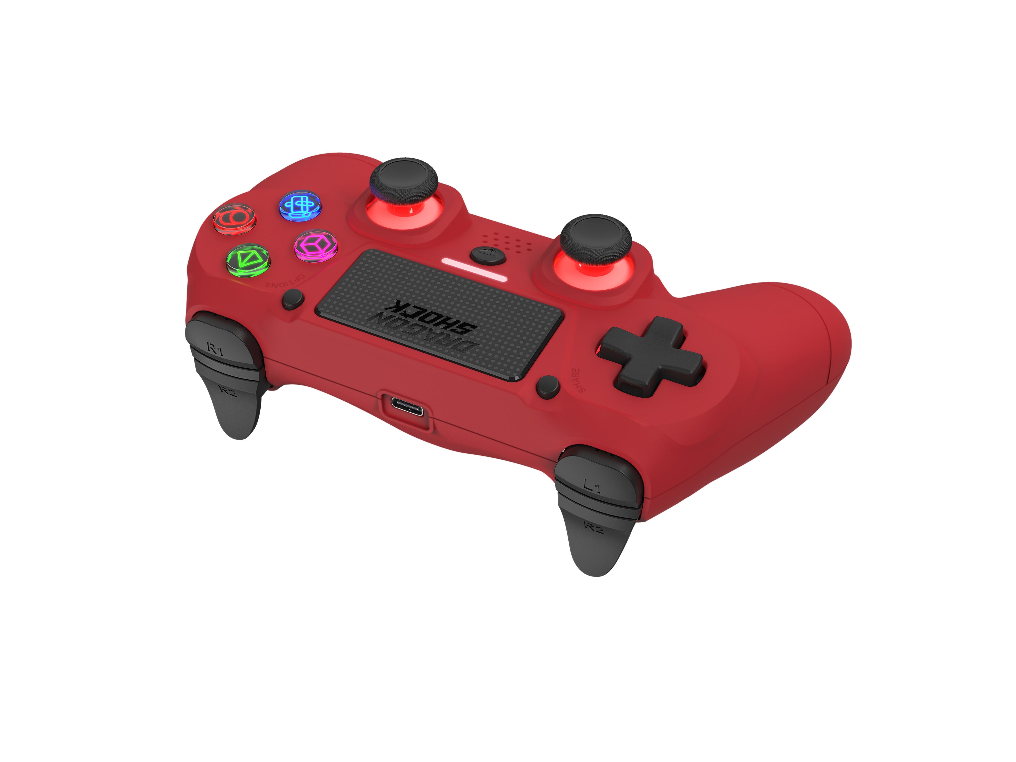 Picture showing the DragonShock Mizar Red from the top