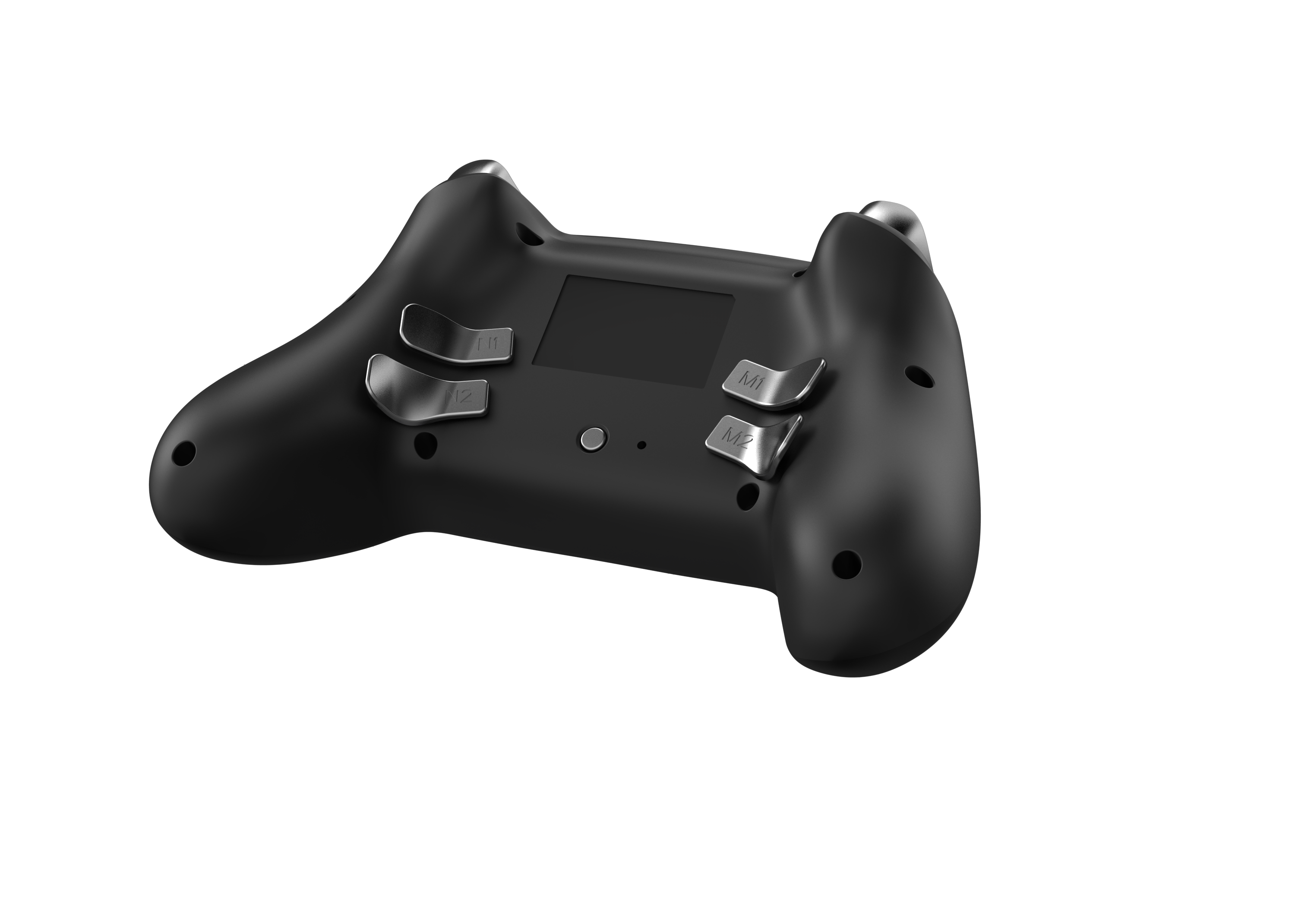 Picture showing the DragonShock Nebula pro black from the back side