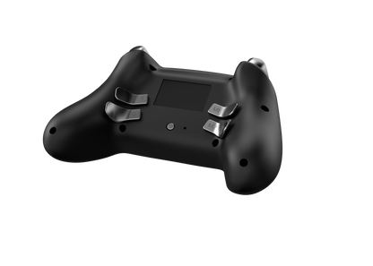 Picture showing the DragonShock Nebula pro black from the back side