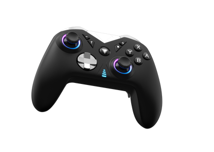 Picture showing the DragonShock Nebula pro black from the bottom
