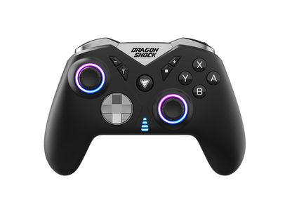 Picture showing the DragonShock Nebula pro black from the front 