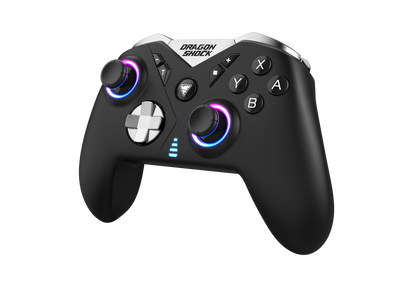 Picture showing the DragonShock Nebula pro black from the front side