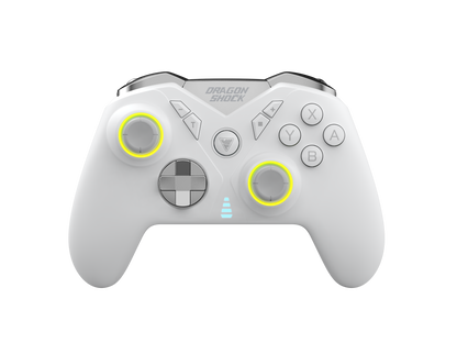 Picture showing the DragonShock Nebula pro white from the front 