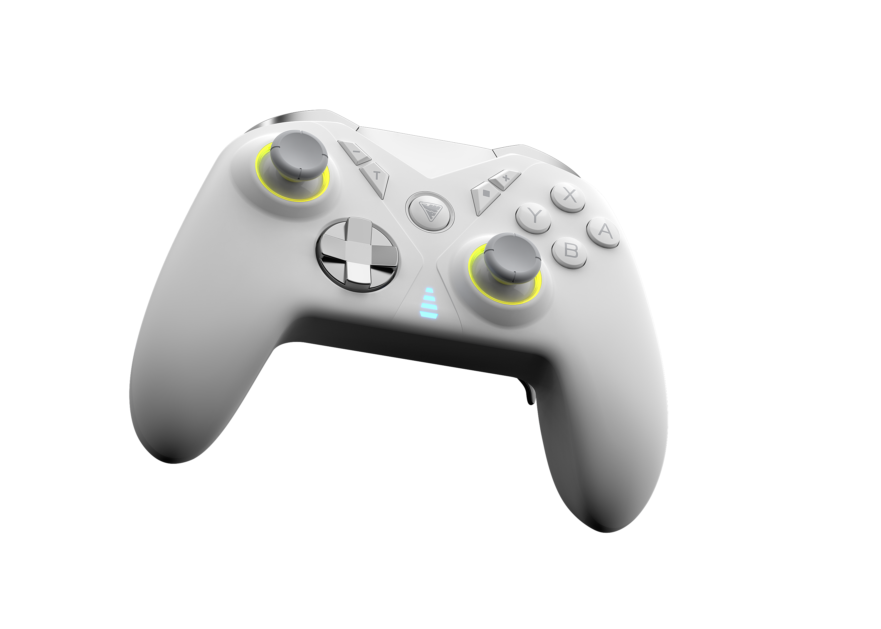 Picture showing the DragonShock Nebula pro white from the bottom side