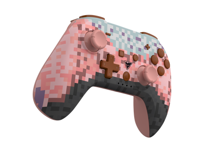 Picture showing the DragonShock PopTop pink cube from the front side left